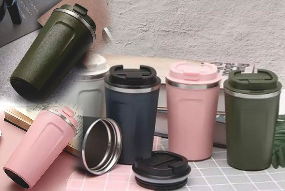 Premium 380ml-510ml Stainless Steel Vacuum Flask – Leak-Proof Insulated Travel Coffee & Tea Mug